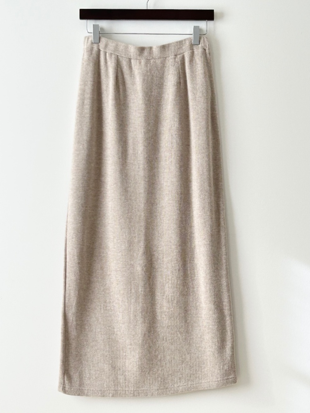Jones New York 100% Cotton Beige Knit Maxi Skirt